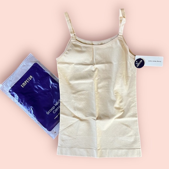 1 SIZE MEDIUM NUDE EPETUA SHAPEWEAR TANK TOP SCOOP NECK CAMI NWT SHAPERMINT - Picture 4 of 4